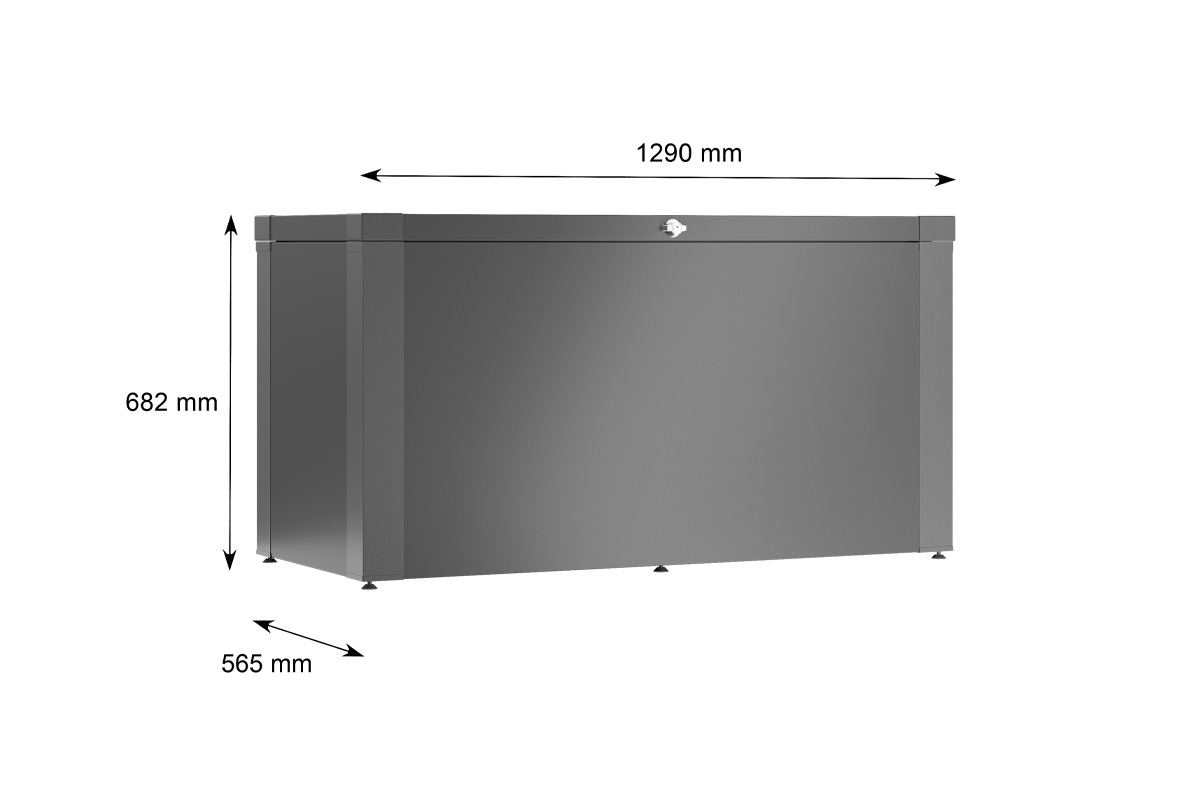 Stauraumloesung Allroundbox in Anthrazit Small mit Abmessungen